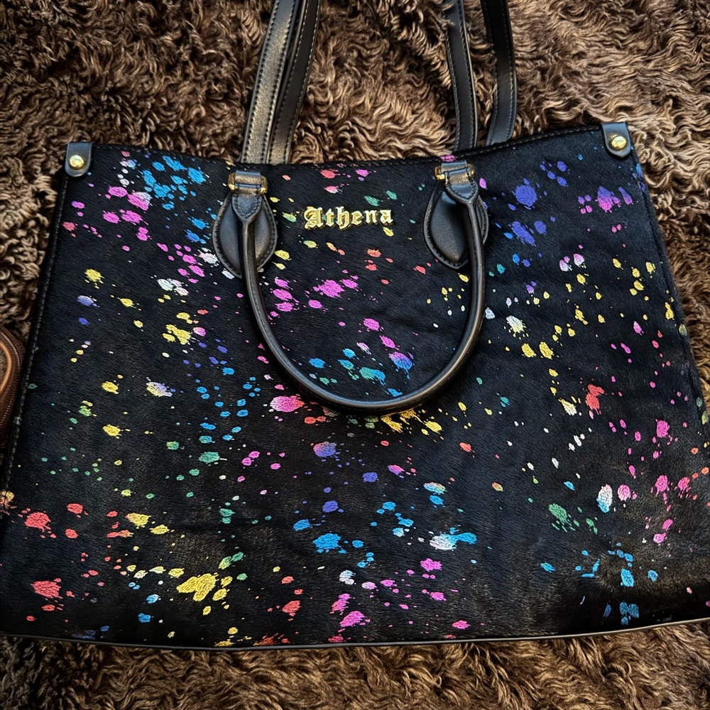 Athena Multicolor Splatter Tote Bag